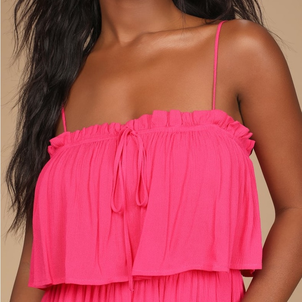Hot Pink Midi Dress (NWT) - Picture 3 of 9